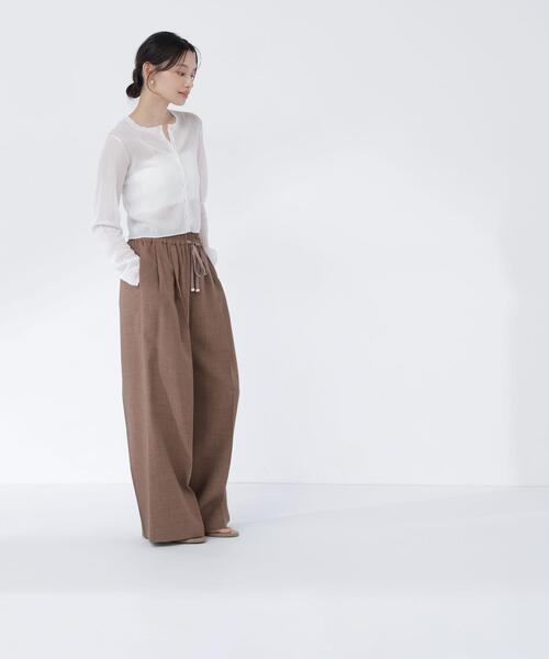 NATURAL BEAUTY BASIC（ナチュラルビューティーベーシック）の「シアーリブカーディガン（カーディガン/ボレロ・レディース・オフホワイト/オレンジ/グレー・ﾌﾘ-）」の12枚目の写真