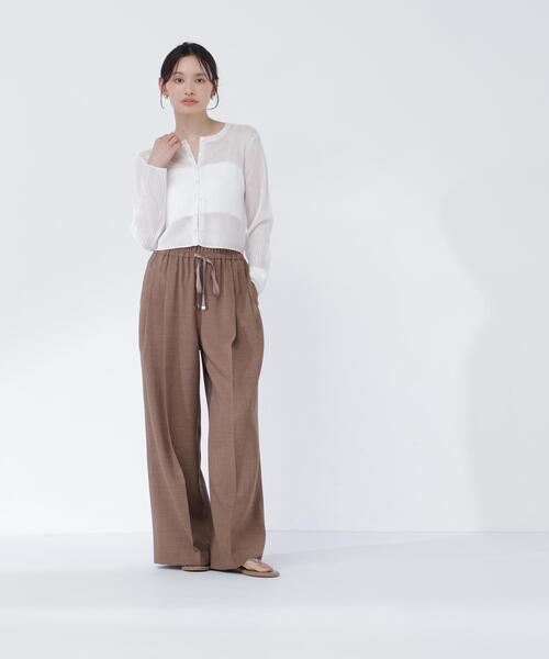 NATURAL BEAUTY BASIC（ナチュラルビューティーベーシック）の「シアーリブカーディガン（カーディガン/ボレロ・レディース・オフホワイト/オレンジ/グレー・ﾌﾘ-）」の14枚目の写真