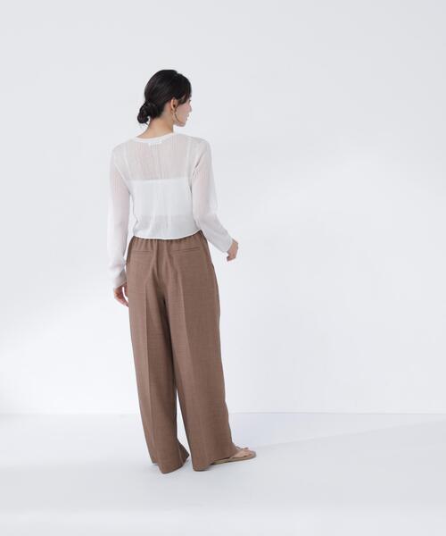 NATURAL BEAUTY BASIC（ナチュラルビューティーベーシック）の「シアーリブカーディガン（カーディガン/ボレロ・レディース・オフホワイト/オレンジ/グレー・ﾌﾘ-）」の16枚目の写真