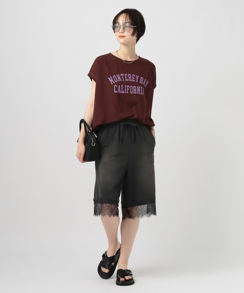 BAYFLOW（ベイフロー）の「[トレンドライク]レースコンビスウェットハーフパンツ（スウェットパンツ・レディース・ブラック/グレー・FREE）」の21枚目の写真