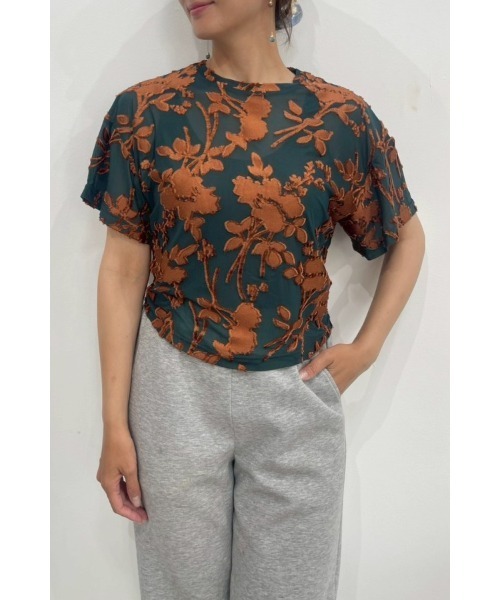 Muel Chic(ミュエルシック)の「Grow cutsew / グロウカットソー(Tシャツ/カットソー・レディース・ブラック/オフホワイト/マルーン/シアン・FREE)」の14枚目の写真