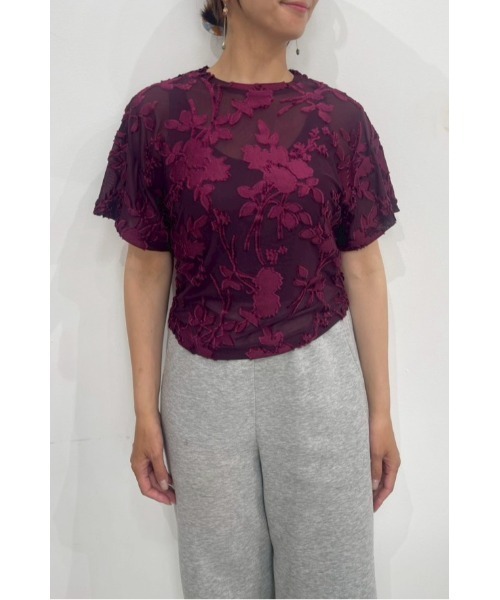 Muel Chic(ミュエルシック)の「Grow cutsew / グロウカットソー(Tシャツ/カットソー・レディース・ブラック/オフホワイト/マルーン/シアン・FREE)」の13枚目の写真