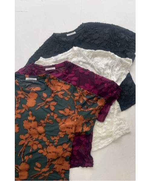 Muel Chic(ミュエルシック)の「Grow cutsew / グロウカットソー(Tシャツ/カットソー・レディース・ブラック/オフホワイト/マルーン/シアン・FREE)」の18枚目の写真