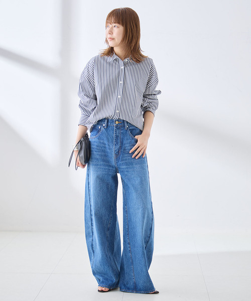 journal standard L'essage(ジャーナルスタンダードレサージュ)の「刺繍ショートシャツ(シャツ/ブラウス・レディース・チャコールグレー/ブルー系その他/ネイビー・FREE)」の10枚目の写真