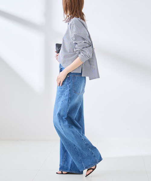 journal standard L'essage(ジャーナルスタンダードレサージュ)の「刺繍ショートシャツ(シャツ/ブラウス・レディース・チャコールグレー/ブルー系その他/ネイビー・FREE)」の11枚目の写真