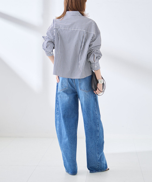 journal standard L'essage(ジャーナルスタンダードレサージュ)の「刺繍ショートシャツ(シャツ/ブラウス・レディース・チャコールグレー/ブルー系その他/ネイビー・FREE)」の12枚目の写真
