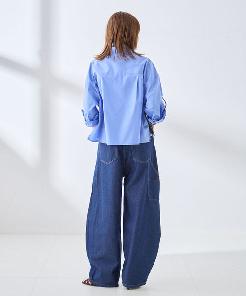 journal standard L'essage(ジャーナルスタンダードレサージュ)の「刺繍ショートシャツ(シャツ/ブラウス・レディース・チャコールグレー/ブルー系その他/ネイビー・FREE)」の18枚目の写真