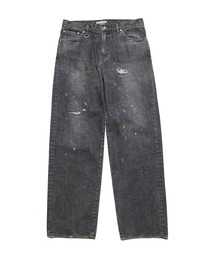 DAMAGED DENIM WIDE-FIT JEANS