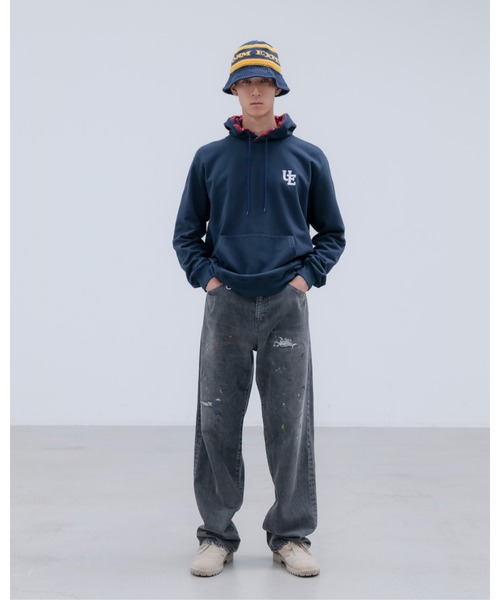 uniform experiment(ユニフォームエクスペリメント)の「DAMAGED DENIM WIDE-FIT JEANS(デニムパンツ・メンズ・インディゴブルー/ブラック・4/1/2/3/5)」の4枚目の写真