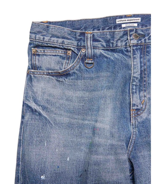uniform experiment(ユニフォームエクスペリメント)の「DAMAGED DENIM WIDE-FIT JEANS(デニムパンツ・メンズ・インディゴブルー/ブラック・4/1/2/3/5)」の17枚目の写真