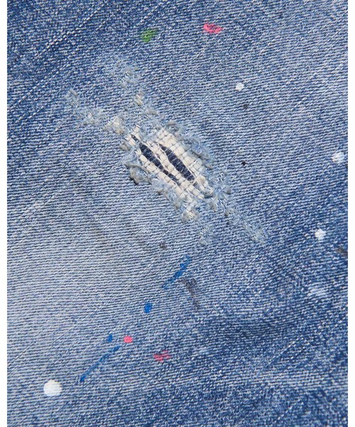 uniform experiment(ユニフォームエクスペリメント)の「DAMAGED DENIM WIDE-FIT JEANS(デニムパンツ・メンズ・インディゴブルー/ブラック・4/1/2/3/5)」の16枚目の写真