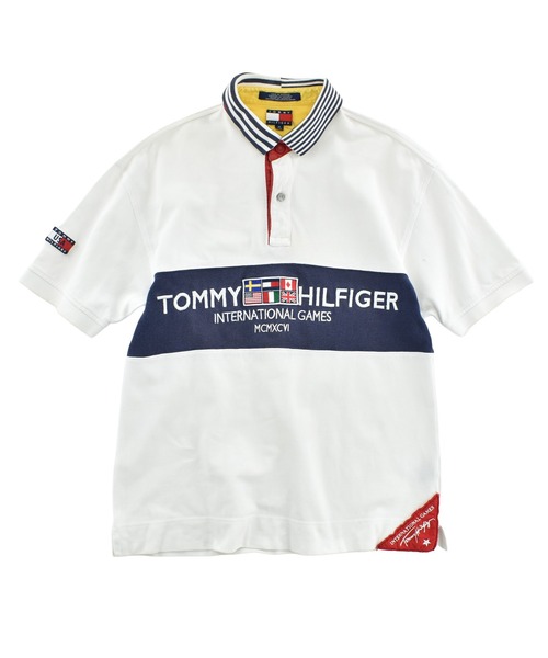 TOMMY HILFIGER(トミーヒルフィガー)の「【USED】90’s TOMMY HILFIGER ポロシャツ(シャツ/ブラウス・メンズ・ホワイト・MEDIUM)」の1枚目の写真