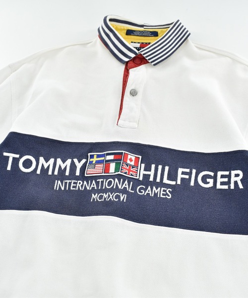 TOMMY HILFIGER(トミーヒルフィガー)の「【USED】90’s TOMMY HILFIGER ポロシャツ(シャツ/ブラウス・メンズ・ホワイト・MEDIUM)」の2枚目の写真