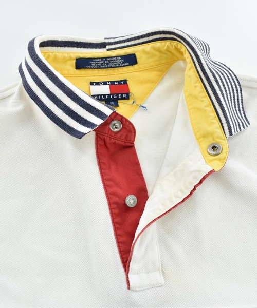TOMMY HILFIGER(トミーヒルフィガー)の「【USED】90’s TOMMY HILFIGER ポロシャツ(シャツ/ブラウス・メンズ・ホワイト・MEDIUM)」の3枚目の写真