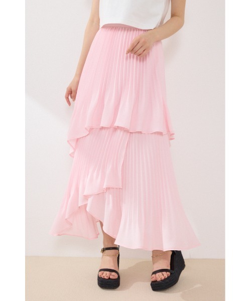 セール】イレヘムプリーツロングスカート 夏服（スカート）｜rienda