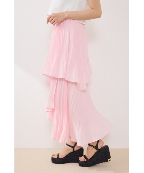 rienda(リエンダ)の「イレヘムプリーツロングスカート 夏服(スカート・レディース・マルチ/ピンク・SMALL/MEDIUM)」の7枚目の写真