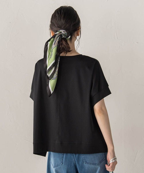Droite lautreamont(ドロワットロートレアモン)の「クロップドカットソー(Tシャツ/カットソー・レディース・ブラック/オフホワイト/ブルー・M)」の18枚目の写真