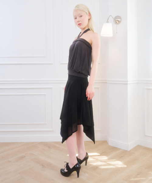 BELLIALEU(ベルリアル)の「TIE LACE HALTER GRAY(Tシャツ/カットソー・レディース・その他・FREE)」の3枚目の写真