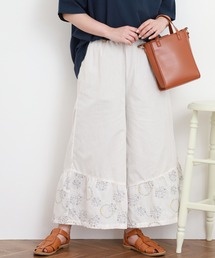 EMAGO 花ドット刺繍パンツ