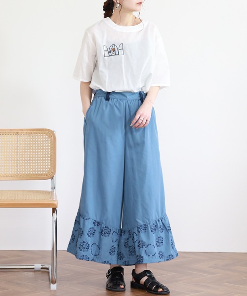 Emago(イマゴ)の「EMAGO 花ドット刺繍パンツ(その他パンツ・レディース・ブルー/ブラック/ホワイト・FREE)」の19枚目の写真