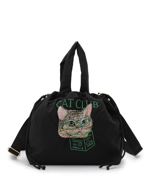 ITS'DEMO(イッツデモ)の「CAT CLUB 2wayトート(トートバッグ・レディース・ブラック/グレー/ネイビー・00)」の12枚目の写真