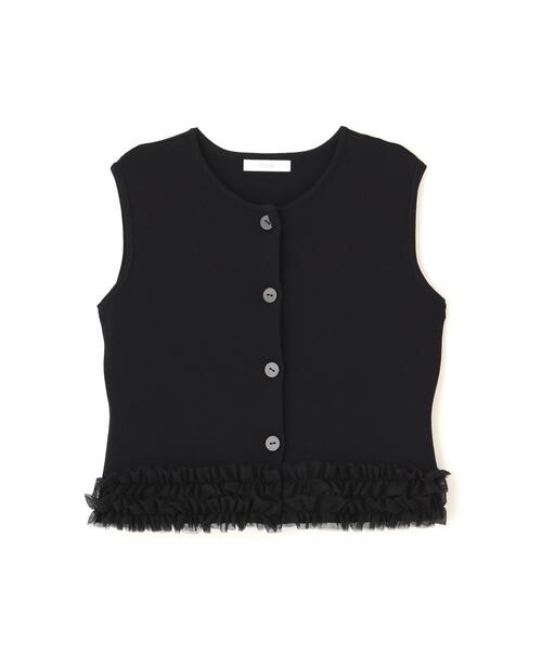 PROPORTION BODY DRESSING（プロポーションボディドレッシング）の「＜ａ＞ノースリーブフリルヘムニット / 1216279700（ニット/セーター・レディース・ホワイト系その他/ネイビー/ブラック・FREE）」の4枚目の写真