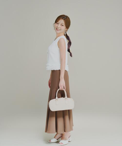 PROPORTION BODY DRESSING（プロポーションボディドレッシング）の「＜ａ＞ノースリーブフリルヘムニット / 1216279700（ニット/セーター・レディース・ホワイト系その他/ネイビー/ブラック・FREE）」の6枚目の写真