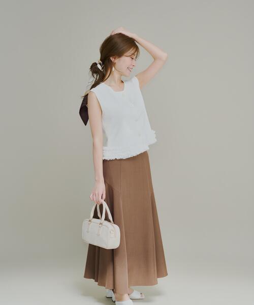 PROPORTION BODY DRESSING（プロポーションボディドレッシング）の「＜ａ＞ノースリーブフリルヘムニット / 1216279700（ニット/セーター・レディース・ホワイト系その他/ネイビー/ブラック・FREE）」の7枚目の写真