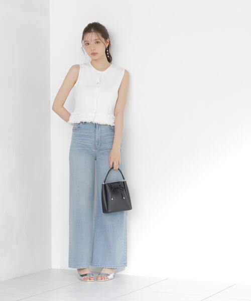 PROPORTION BODY DRESSING（プロポーションボディドレッシング）の「＜ａ＞ノースリーブフリルヘムニット / 1216279700（ニット/セーター・レディース・ホワイト系その他/ネイビー/ブラック・FREE）」の12枚目の写真