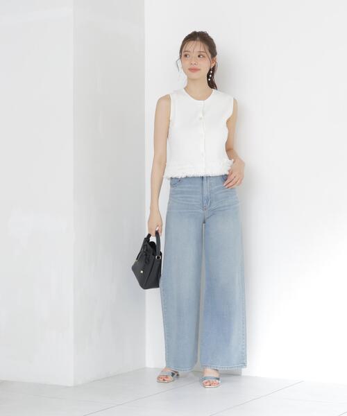 PROPORTION BODY DRESSING（プロポーションボディドレッシング）の「＜ａ＞ノースリーブフリルヘムニット / 1216279700（ニット/セーター・レディース・ホワイト系その他/ネイビー/ブラック・FREE）」の13枚目の写真