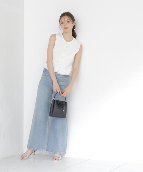 PROPORTION BODY DRESSING（プロポーションボディドレッシング）の「＜ａ＞ノースリーブフリルヘムニット / 1216279700（ニット/セーター・レディース・ホワイト系その他/ネイビー/ブラック・FREE）」の14枚目の写真