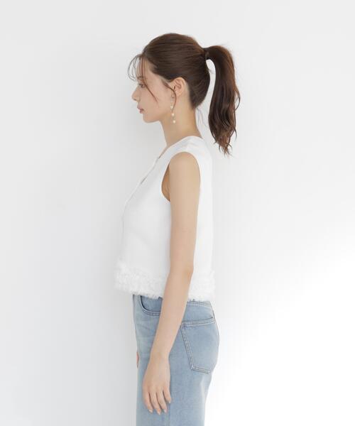 PROPORTION BODY DRESSING（プロポーションボディドレッシング）の「＜ａ＞ノースリーブフリルヘムニット / 1216279700（ニット/セーター・レディース・ホワイト系その他/ネイビー/ブラック・FREE）」の17枚目の写真
