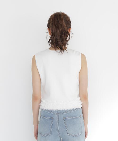 PROPORTION BODY DRESSING（プロポーションボディドレッシング）の「＜ａ＞ノースリーブフリルヘムニット / 1216279700（ニット/セーター・レディース・ホワイト系その他/ネイビー/ブラック・FREE）」の18枚目の写真