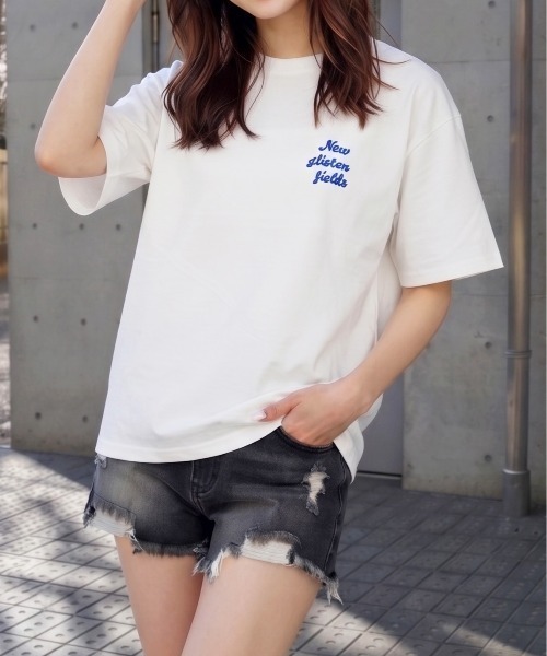 FUN（ファン）の「スケボーダルメT（Tシャツ/カットソー・レディース・オフホワイト/チャコールグレー/杢グレー・FREE）」の8枚目の写真