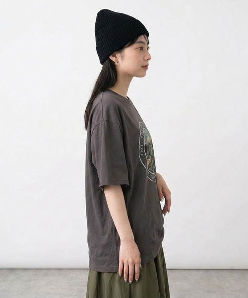 CRB（シーアールビー）の「マウンテンプリントビッグTシャツ（Tシャツ/カットソー・レディース・グリーン/オフホワイト/チャコール/オレンジ・F）」の13枚目の写真