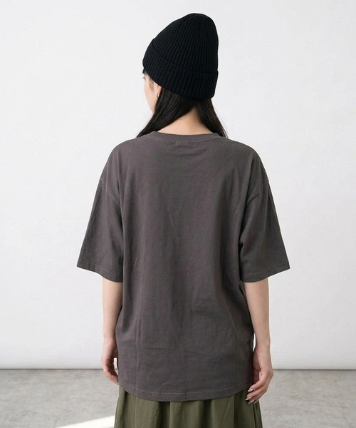 CRB（シーアールビー）の「マウンテンプリントビッグTシャツ（Tシャツ/カットソー・レディース・グリーン/オフホワイト/チャコール/オレンジ・F）」の14枚目の写真