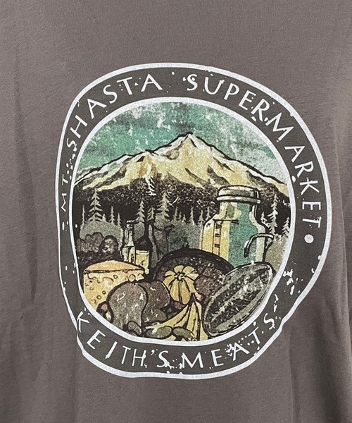 CRB（シーアールビー）の「マウンテンプリントビッグTシャツ（Tシャツ/カットソー・レディース・グリーン/オフホワイト/チャコール/オレンジ・F）」の8枚目の写真
