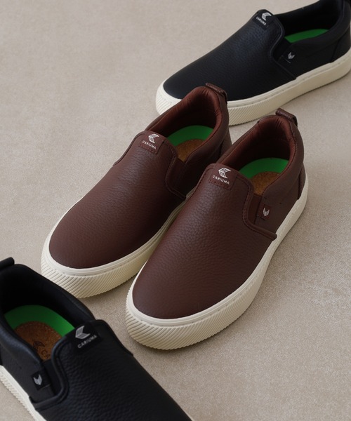CARIUMA（カリウマ）の「SLIP-ON Premium Leather Sneaker スリッポン プレミアム レザー スニーカー（スニーカー・メンズ・ブラウン/ホワイト/ブラック・US-9/US8.5/US8/US-8h/US-6/US-8/US-7h/US11/US9）」の3枚目の写真