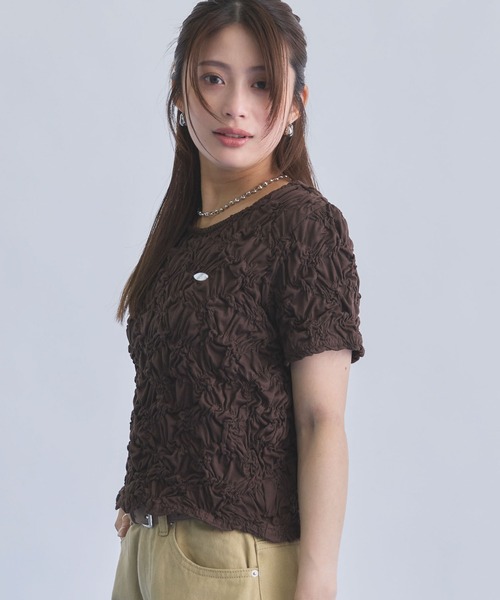 archives(アルシーヴ)の「シャーリングコンパクトTEE(Tシャツ/カットソー・レディース・ブラック/ブラウン/オフホワイト/イエロー・MEDIUM)」の16枚目の写真