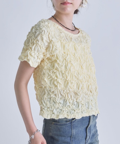 archives(アルシーヴ)の「シャーリングコンパクトTEE(Tシャツ/カットソー・レディース・ブラック/ブラウン/オフホワイト/イエロー・MEDIUM)」の21枚目の写真