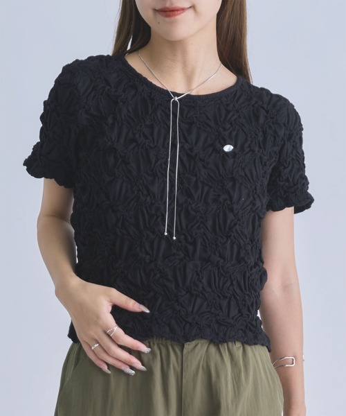 archives(アルシーヴ)の「シャーリングコンパクトTEE(Tシャツ/カットソー・レディース・ブラック/ブラウン/オフホワイト/イエロー・MEDIUM)」の10枚目の写真
