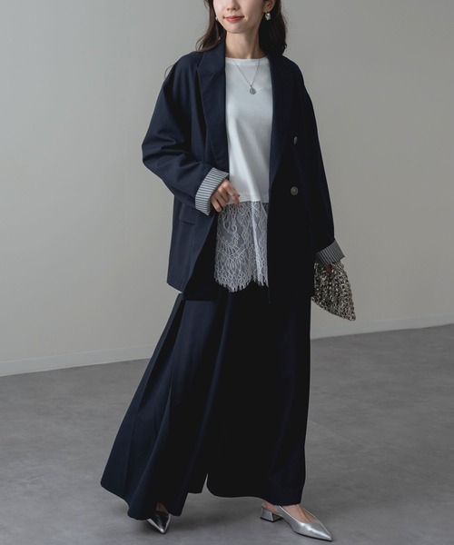 ANNA LUNA(アンナルナ)の「【ANNA LUNA】 レース が映える レイヤード風 プルオーバー(Tシャツ/カットソー・レディース・ブラック/オフホワイト・MEDIUM/LARGE)」の17枚目の写真