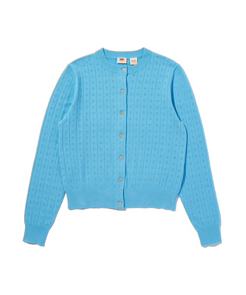 Levi's(リーバイス)の「Levi's/リーバイス スーパーソフト ポインテール クルーネックカーディガン(カーディガン/ボレロ・レディース・ブルー・XS/M/S)」の3枚目の写真
