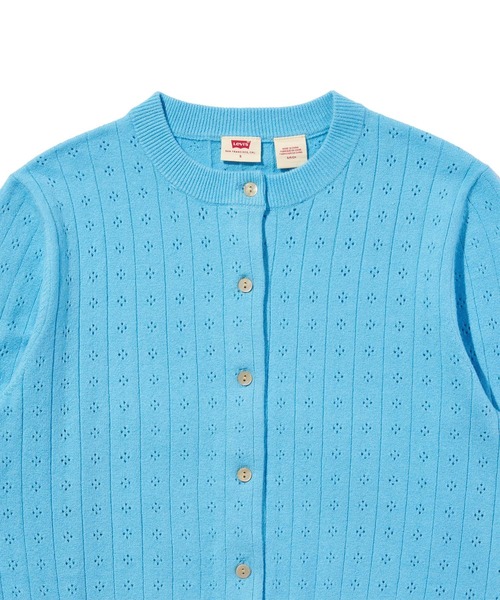 Levi's(リーバイス)の「Levi's/リーバイス スーパーソフト ポインテール クルーネックカーディガン(カーディガン/ボレロ・レディース・ブルー・XS/M/S)」の5枚目の写真