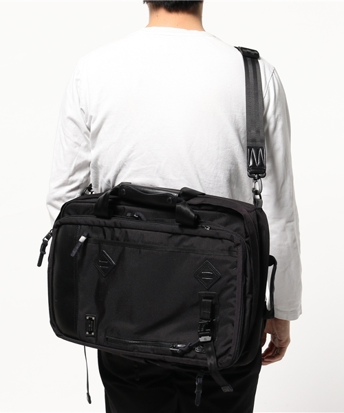 AS2OV（アッソブ）の「【AS2OV/アッソブ】 EXCLUSIVE BALLISTIC NYLON 3WAY BACKPACK（バックパック/リュック・メンズ・ブラック/グレー・FREE）」の11枚目の写真