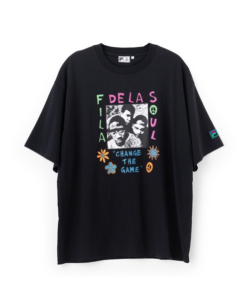 FILA(フィラ)の「DE LA SOUL×FILA PHOTO TEE / デラソウル×フィラ フォトティーシャツ(Tシャツ/カットソー・レディース・ブラック/ホワイト・M/S/XL/L)」の4枚目の写真