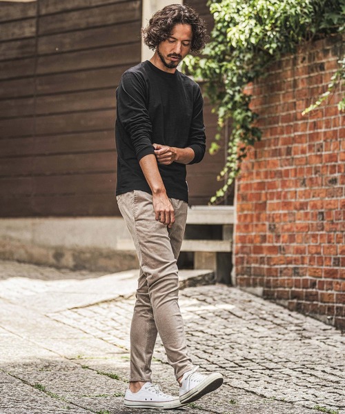 wjk reluxe(ダブルジェーケーリラックス)の「mlt5792- Slub Jersey Label Long Sleeve T Shirt ロングスリーブTシャツ(WR26W-25)(Tシャツ/カットソー・メンズ・ホワイト/ネイビー/ブラック・XL/L/M/S)」の7枚目の写真
