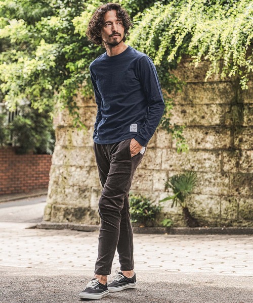 wjk reluxe(ダブルジェーケーリラックス)の「mlt5792- Slub Jersey Label Long Sleeve T Shirt ロングスリーブTシャツ(WR26W-25)(Tシャツ/カットソー・メンズ・ホワイト/ネイビー/ブラック・XL/L/M/S)」の10枚目の写真