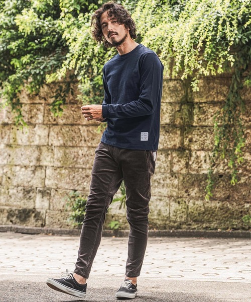 wjk reluxe(ダブルジェーケーリラックス)の「mlt5792- Slub Jersey Label Long Sleeve T Shirt ロングスリーブTシャツ(WR26W-25)(Tシャツ/カットソー・メンズ・ホワイト/ネイビー/ブラック・XL/L/M/S)」の11枚目の写真