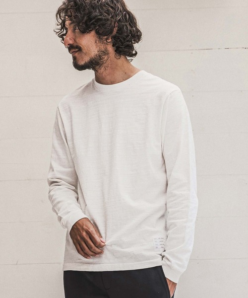 wjk reluxe(ダブルジェーケーリラックス)の「mlt5792- Slub Jersey Label Long Sleeve T Shirt ロングスリーブTシャツ(WR26W-25)(Tシャツ/カットソー・メンズ・ホワイト/ネイビー/ブラック・XL/L/M/S)」の13枚目の写真